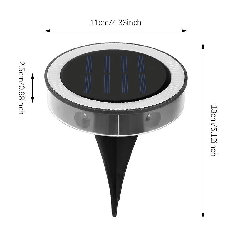 6LED Solar Night Light, IP65 Waterproof Outdoors Lawn Lights, 360° Wall Lamp for Garden, Yard, Lawn, Balcony Home Decor(4Pack )