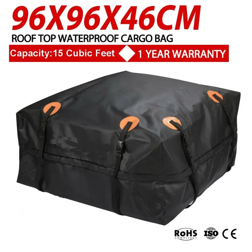 96X96X46cm Universal Car Top Roof Rear Trunk SUV Cargo Luggage Baggage Bag Waterproof Rooftop Luggage Carrier Storage Travel Bag