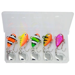 Spinning Sequins Mock Bait VIB Sequins Set 10g 5pcs Lead Fish Road Runner Crossbill Sea Bass Mock Bait False Bait Hard Bait