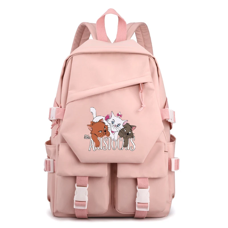 

Disney The Aristocats Marie Cat Boys Girls Kids School Book Bags Women Bagpack Teenagers Travel Backpack Mochila Escolar