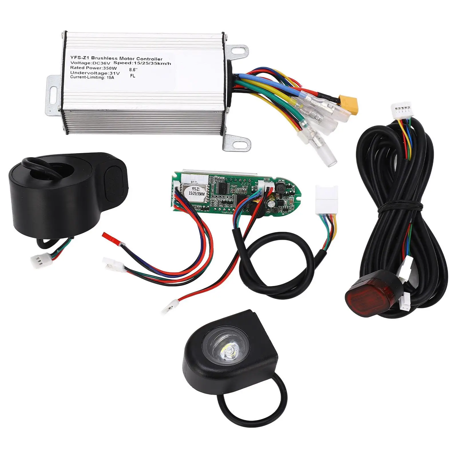 مجموعة وحدة تحكم سكوتر كهربائي 36 فولت مع مقبض فرامل من سبائك الألومنيوم ولوحة دوائر كهربائية ومجموعة مصابيح أمامية للسكوتر الإلكتروني #5