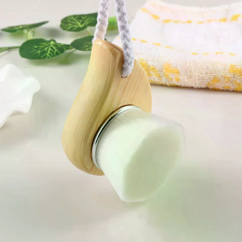 فرشاة تنظيف عميق للرؤوس السوداء، فرشاة تدليك الوجه، العناية بالوجه، مقبض خشبي، فرشاة تنظيف الوجه، ألياف ناعمة، تقشير الشعر