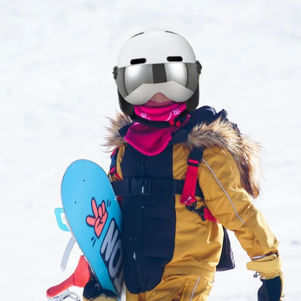 Casco de esquí de invierno, casco de Snowboard con gafas, casco de bicicleta, carcasa protectora de ABS, casco de seguridad de espuma EPS para hombres, mujeres y jóvenes