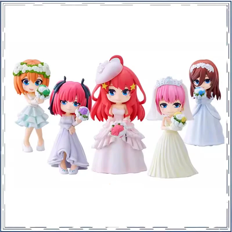 

The Quintessential Quintuplets Blind Box Series Q-version Bride Wedding Dress Modeling Action Figure Ornament Model Toys