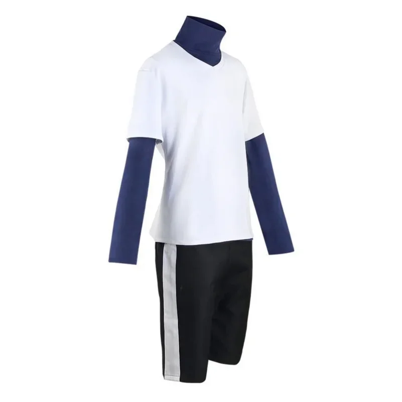 Anime X Hunter Killua Zoldyck cosplay costume Halloween Christmas party suit shirt tshirt white wig mn41