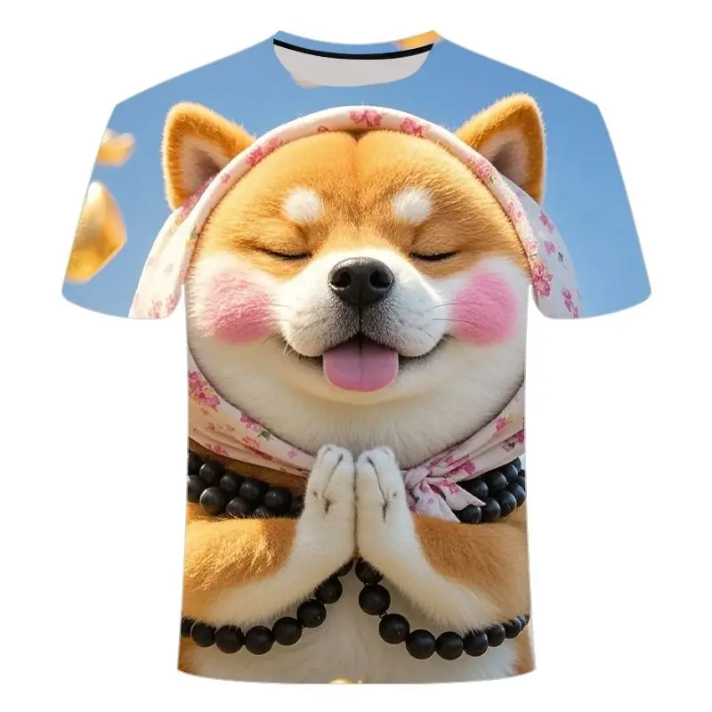 Dog emoji series 3D printed for boys and girls a niche round-neck short-sleeved style Kids Tshirt Men's Shirts Woman t-shirts
