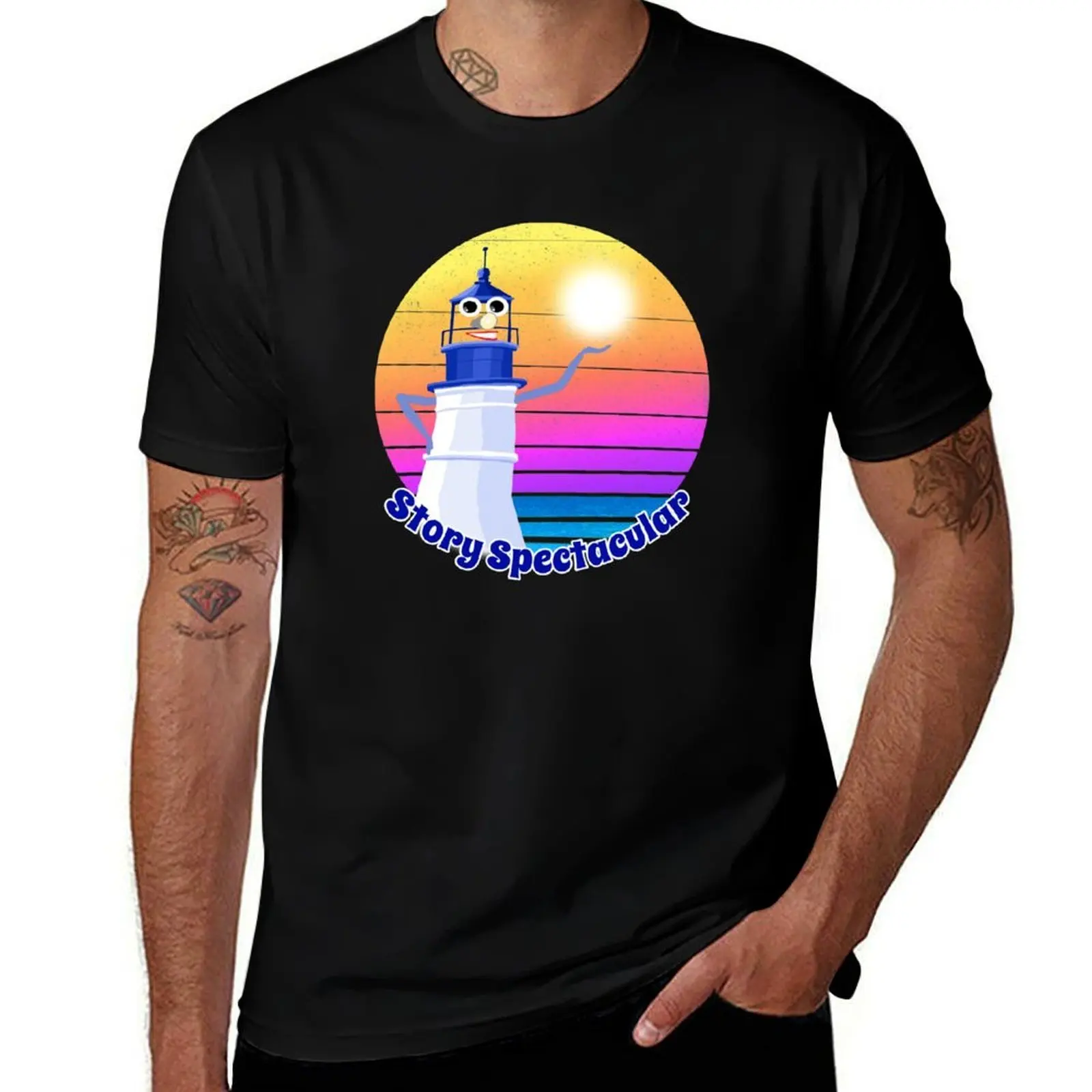 Lawrence the Lighthouse Story Spectacular Kid's Podcast- Portland Maine by Storytacular T-Shirt Modern Style Print T-Shirt