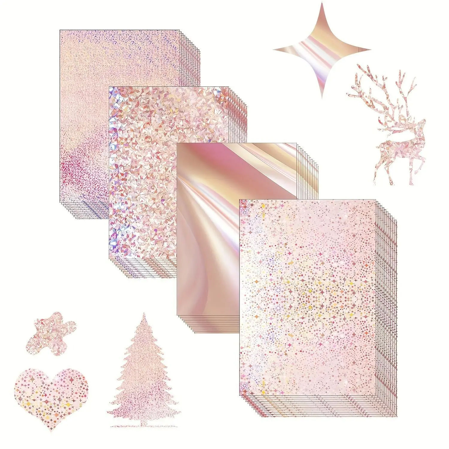 20 ورقة معدنية ثلاثية الأبعاد ورق ليزر 250GSM سكرابوكينغ تزيين لتقوم بها بنفسك مجلة غير المرغوب فيه ملصقات صنع البطاقات الكولاج