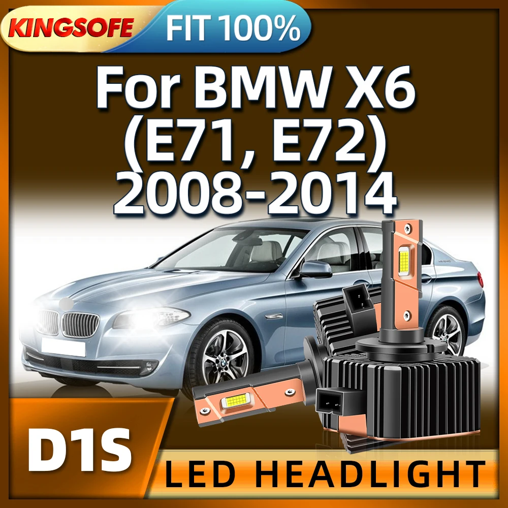 

Roadsun Car LED Headlights D1S Lamp 30000LM Bulbs 6000K White Light For BMW X6 E71 E72 2008 2009 2010 2011 2012 2013 2014