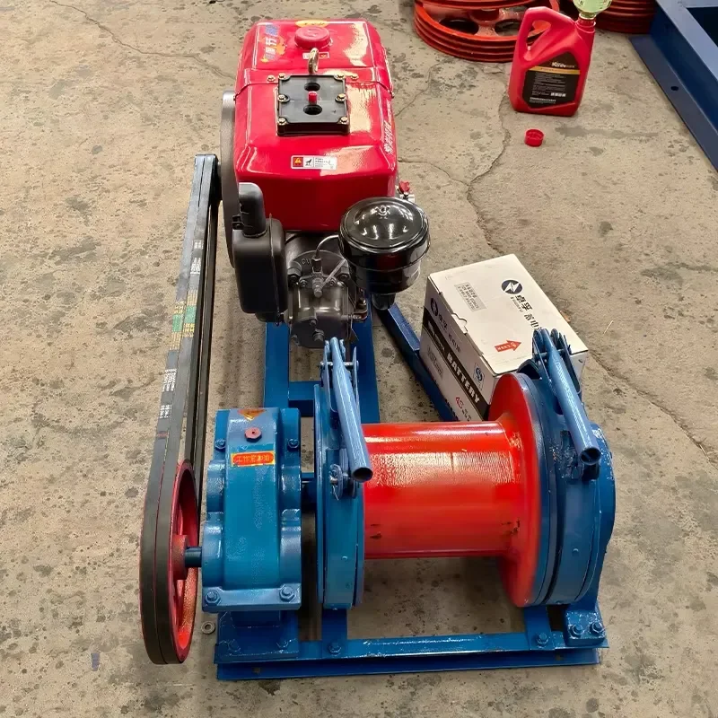 2026 CE Hot Sale Hydraulic Brake 3 Phase 220v 380v Electric Winch Double Drum Supply 1 Ton Winch Engineering Construction