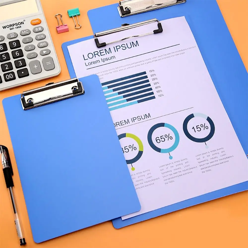 With Low Profile Gold Clip A4 Writing Clipboard Writing Sheet Pad Writing Tablet A4 Paper Organizer Document Folder Writing Pad