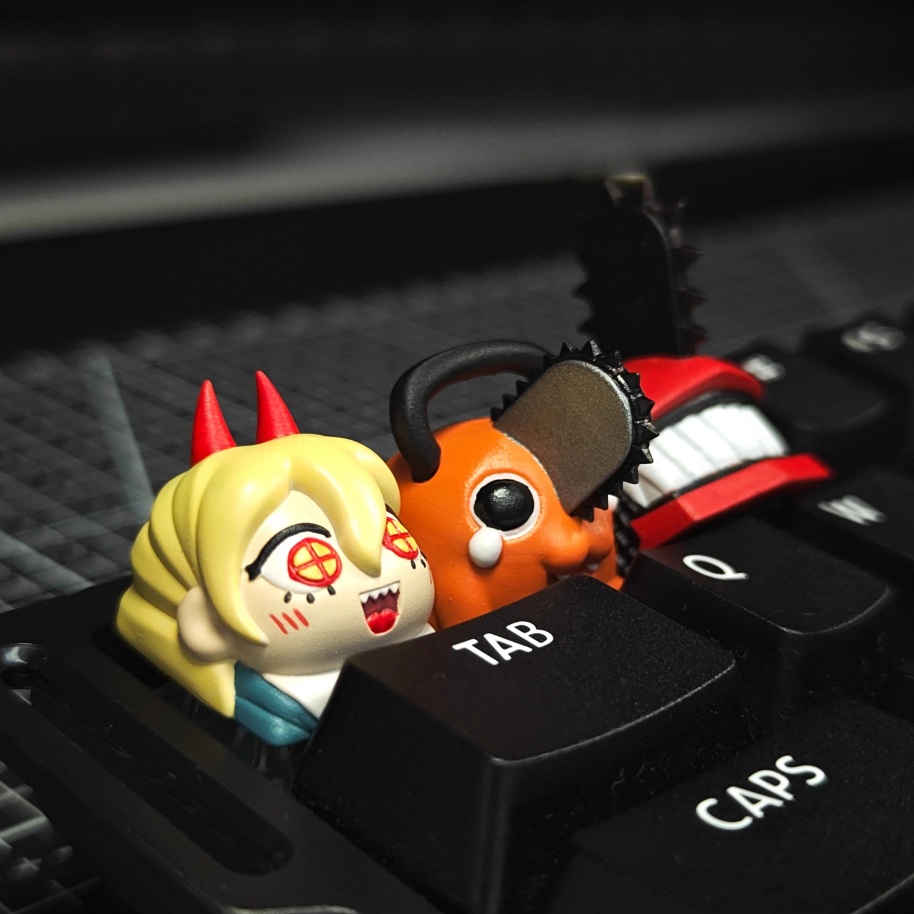 

Denji Pochita Power DIY персонализированная клавиатура аниме Q версия индивидуальная механическая клавиатура