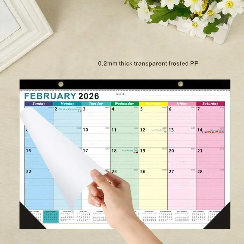 2026-2027 壁掛けカレンダー 01/2026 から 06/2027 壁掛け月間カレンダー 毎日の月間スケジュール用
