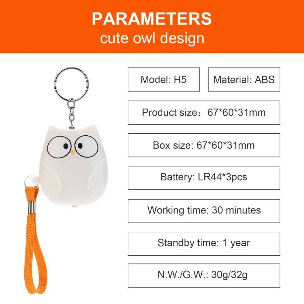 Pocket Anti-attack Self Defense Alarm Loud Anti-Wolf Anti-wolf Alarm 130dB Emergency Alarm Keychain Student