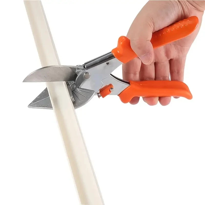 Multi-Angle Miter Shear Cutter Cut Soft Wood Plastic Rubber PVC Wires with 45-135 Degree Adjustable Angle Scissors DIY Hand Tool