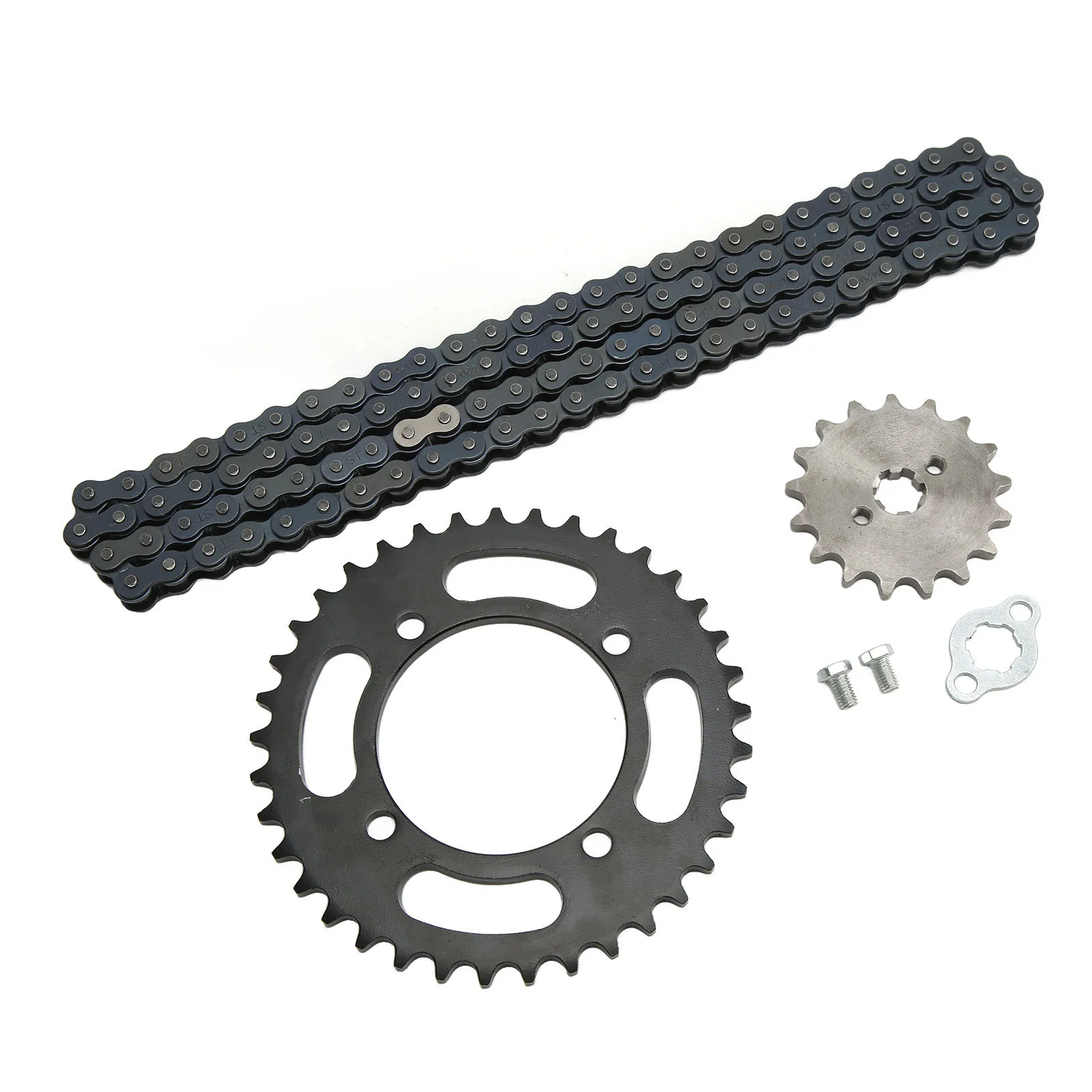 

420 Chain 155mm 37T Rear 420 17T Front Sprocket Replacement Universal for 50cc to 125cc Dirt Mini Bikes ATV Go Kart