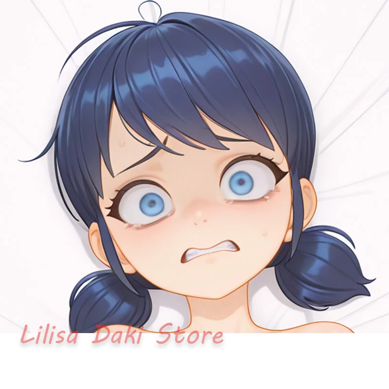 Dakimakura Marinette Dupain-Cheng Girl Body Pillow Cover Double-Sided Print Anime Life-Size Pillowcase Gifts