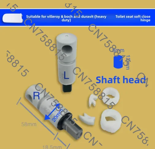 Amortiguador de bisagra Weibao, accesorios de cierre lento Geberit, adecuado para tapa de inodoro Duravit Weibao