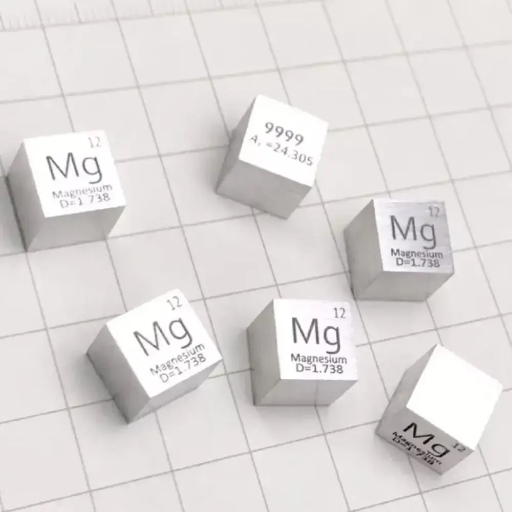 

Magnesium Mg Periodic Table Cube 99.99% Pure Length 10mm Weight 1.7g