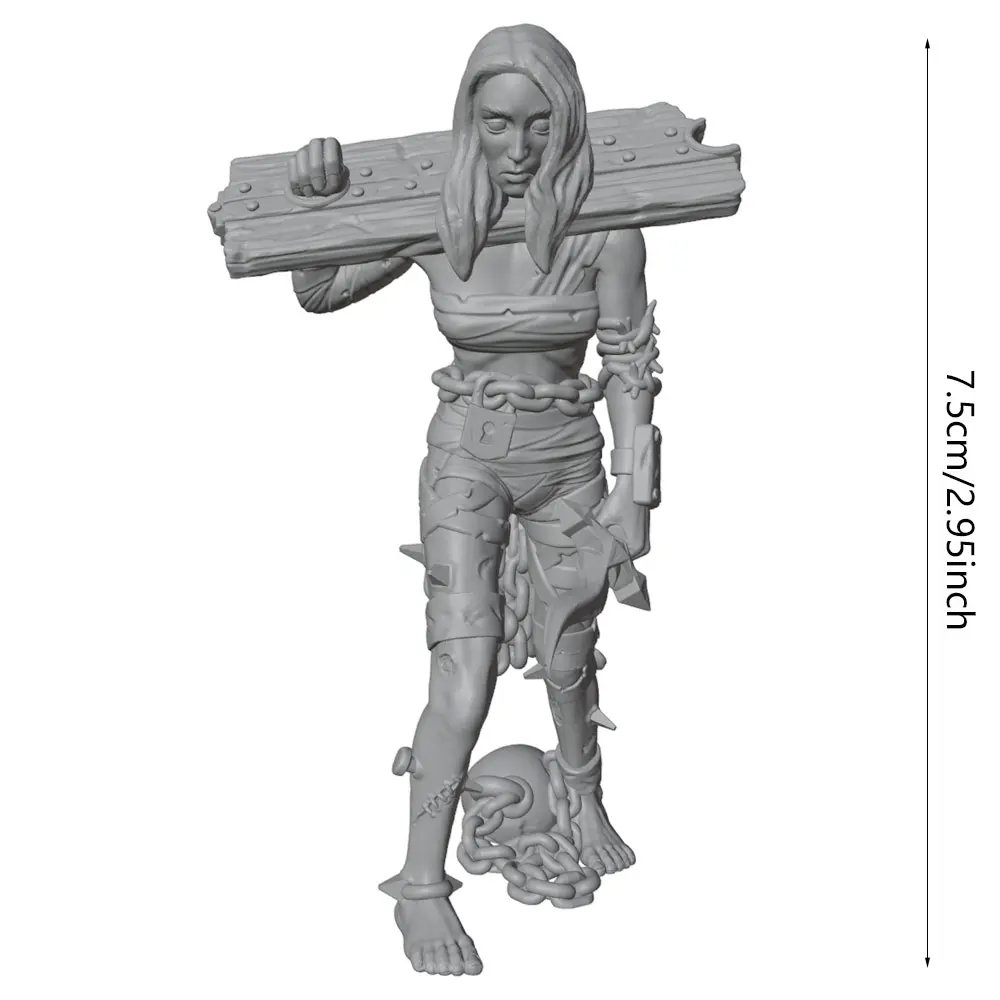 Figura de resina 75mm guerrero mutilado paracoleccionismo y rol - imagen 5