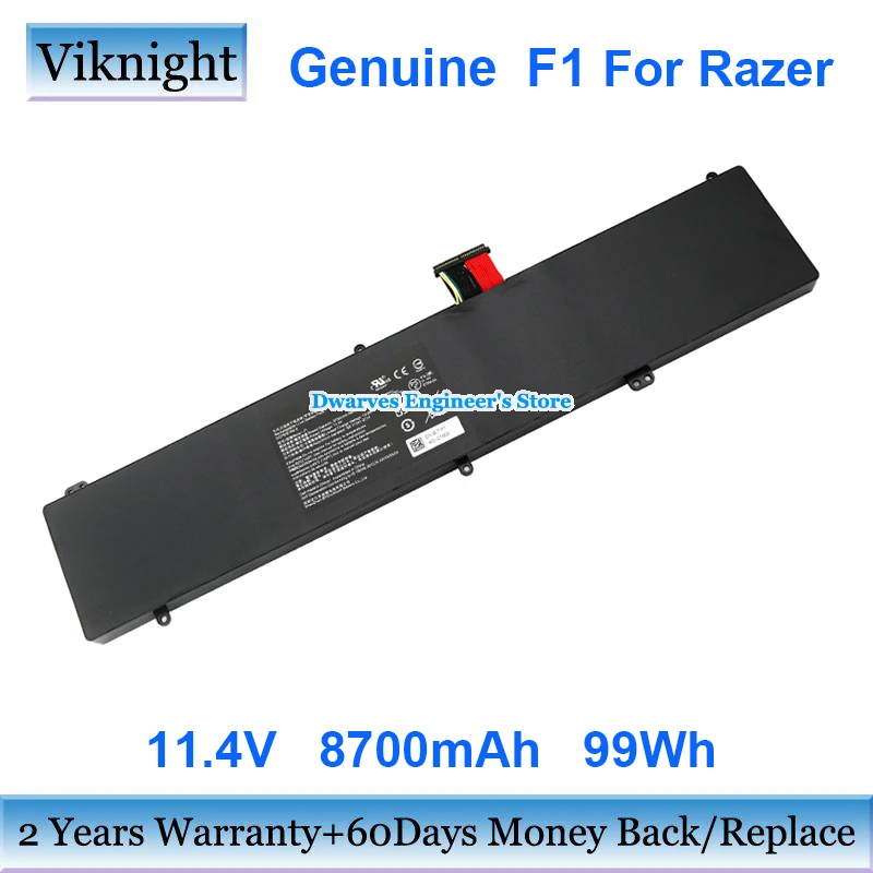 

Genuine 11.4V 8700mAh 99Wh Battery F1 For RAZER BLADE PRO Laptop Rechargeable Li-ion Battery 6Cells