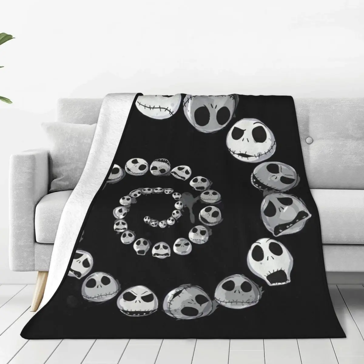 

Одеяла Скеллингтона на заказ, теплое фланелевое одеяло для дивана, постельного белья для спальни
