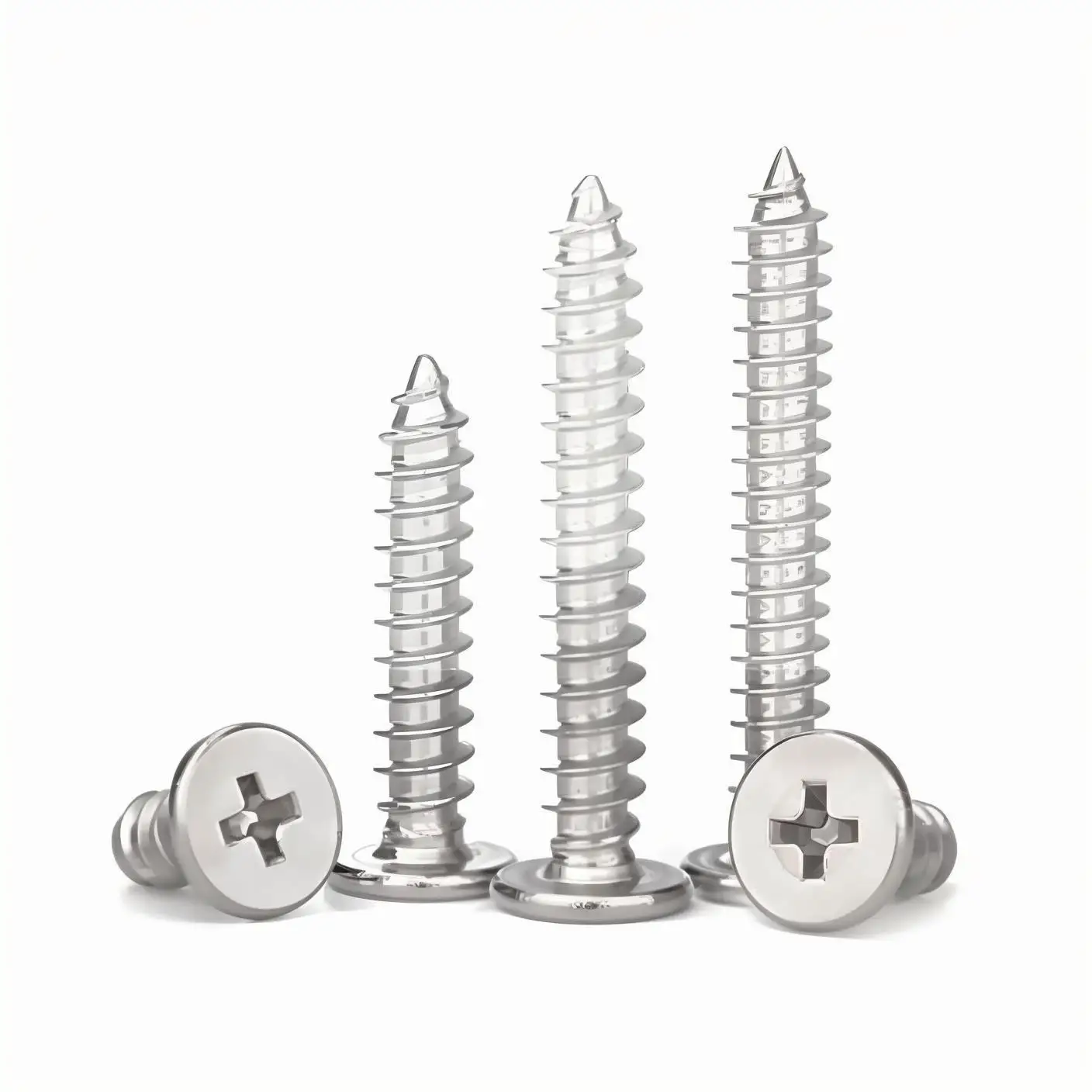 M2 M2.3 M2.6 M3 M3.5 M4 M5 M6 CA A2 Phillips Cross Super Ultra Thin Flat Wafer Head Self-tapping Wood Screw 304 Stainless Steel