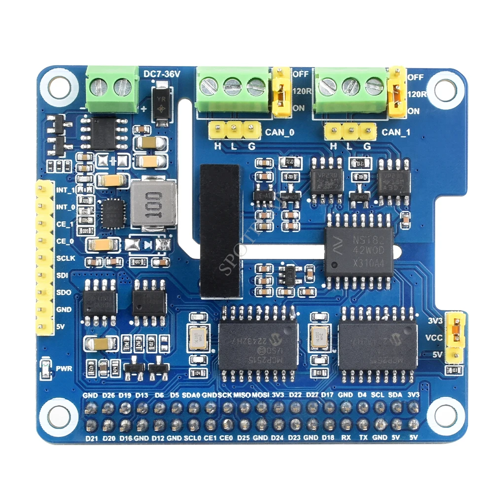 Imagem -04 - Framboesa Pode Transportar o Chapéu da Expansão 2-channel Isolou a Solução Dupla das Microplaquetas Multi Proteções Incorporados o pi da