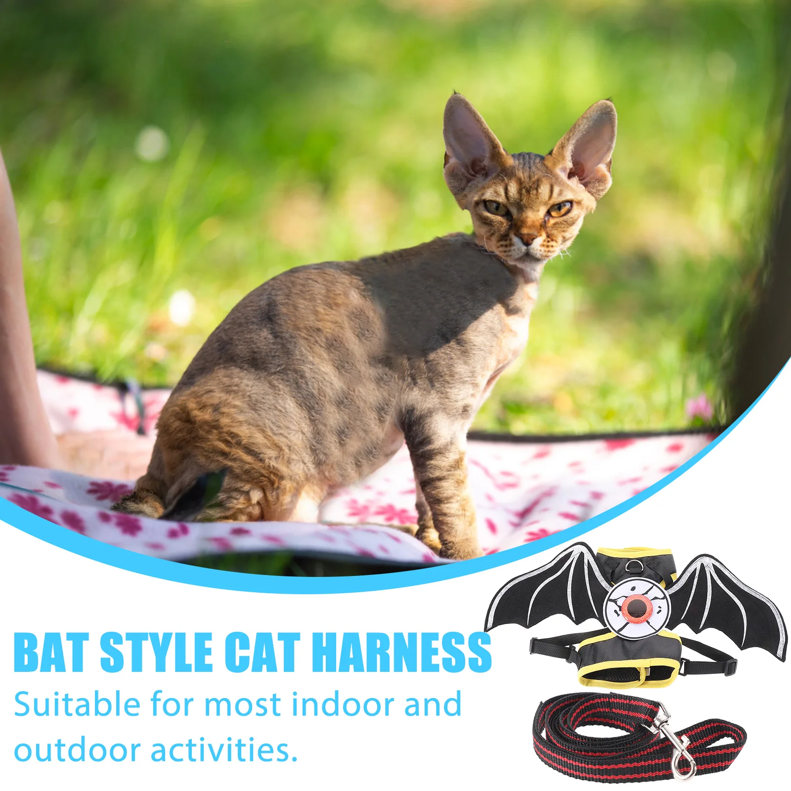 

Collar Cat Vest Rope Kit Decorative Harness Outdoor Walking Felt