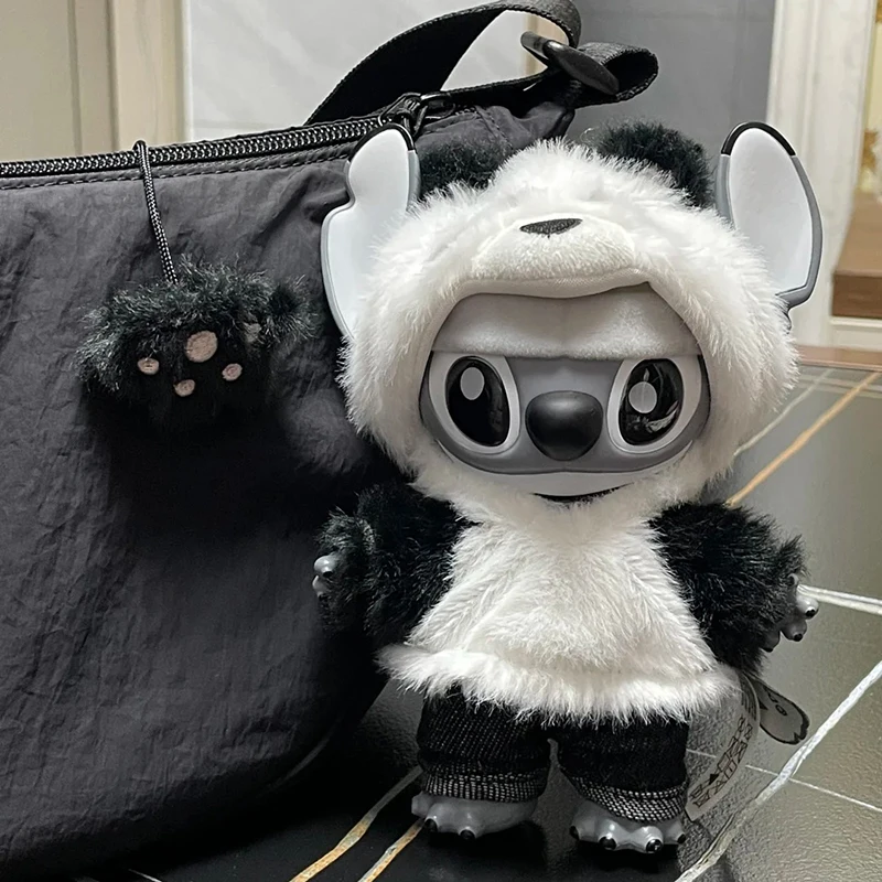 جديد حقيقي ديزني ستيتش جينز سلسلة الباندا المحدودة أفخم Peluche أنيمي الدمى المعلقات سلاسل المفاتيح الديكور لطيف هدية عيد ميلاد
