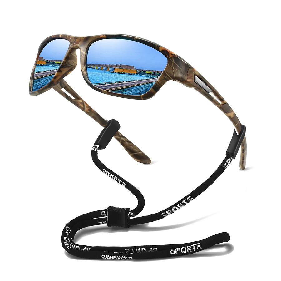 UV400 نمط خمر الموضة مع سلسلة الرجال النساء تشغيل تسلق الجبال الصيد النظارات الشمسية في الهواء الطلق الرياضة نظارات السلامة #4