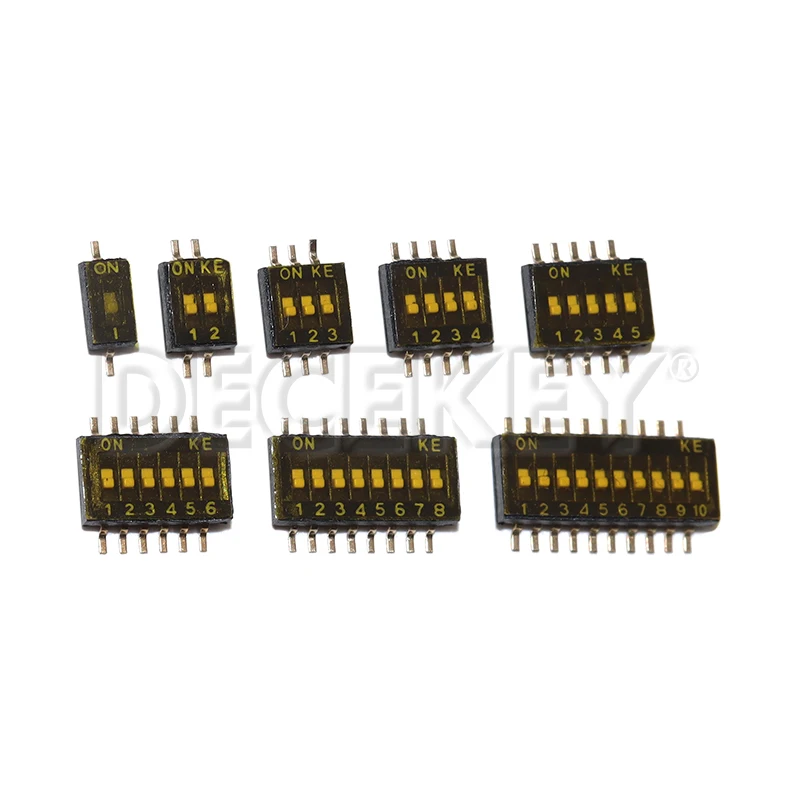 5PCS 1.27mm SMD SMT Slide Type Switch 1P 2P 3P 4P 5P 6P 8P 10P Position Way DIP Black Pitch Toggle Switch Black Snap Switch