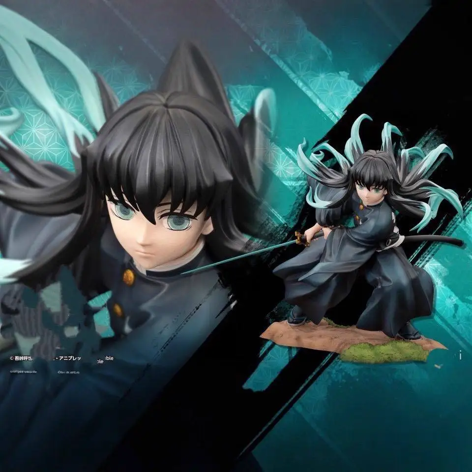 Figurine de dessin animé Demon Slayer Tokitou Muichirou, 18cm, Statue Gk, modèle poupée de Collection, ornement de salle, jouets de bureau, cadeau