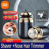 Xiaomi Electric Shaver Nose Hair Trimmer 2-in-1 Rechargeable Men's Nose Hair Removal Shaver Portable Mini Knife Men's Razor New