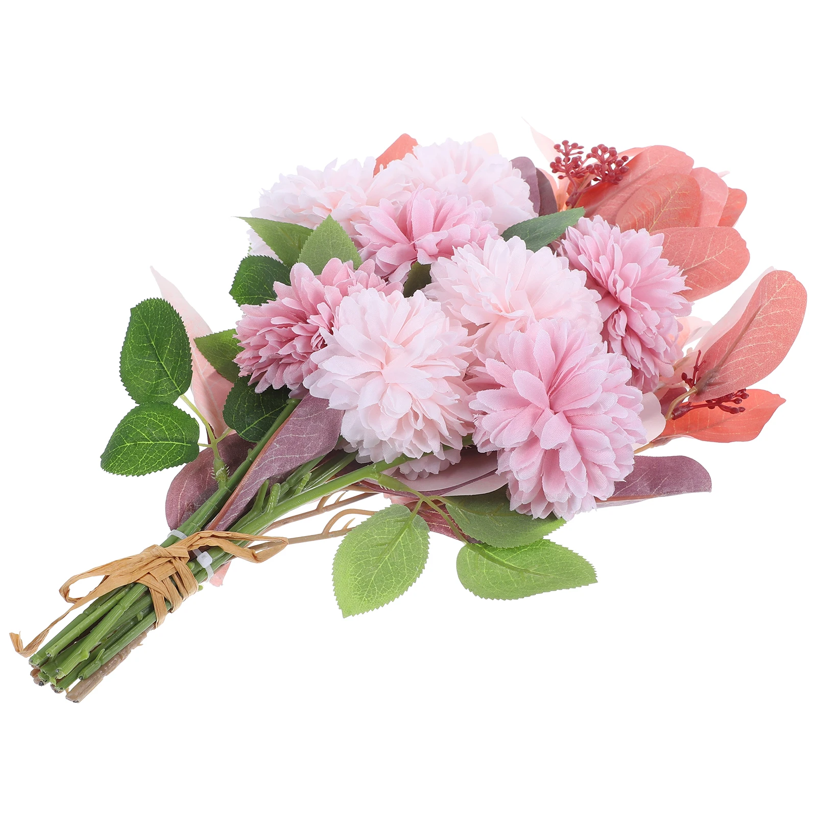 

Artificial Hydrangea Bouquet Decorative Fake Flower Arrangement Home Vase Simulation Flower Wedding Supply Ceramic Vase