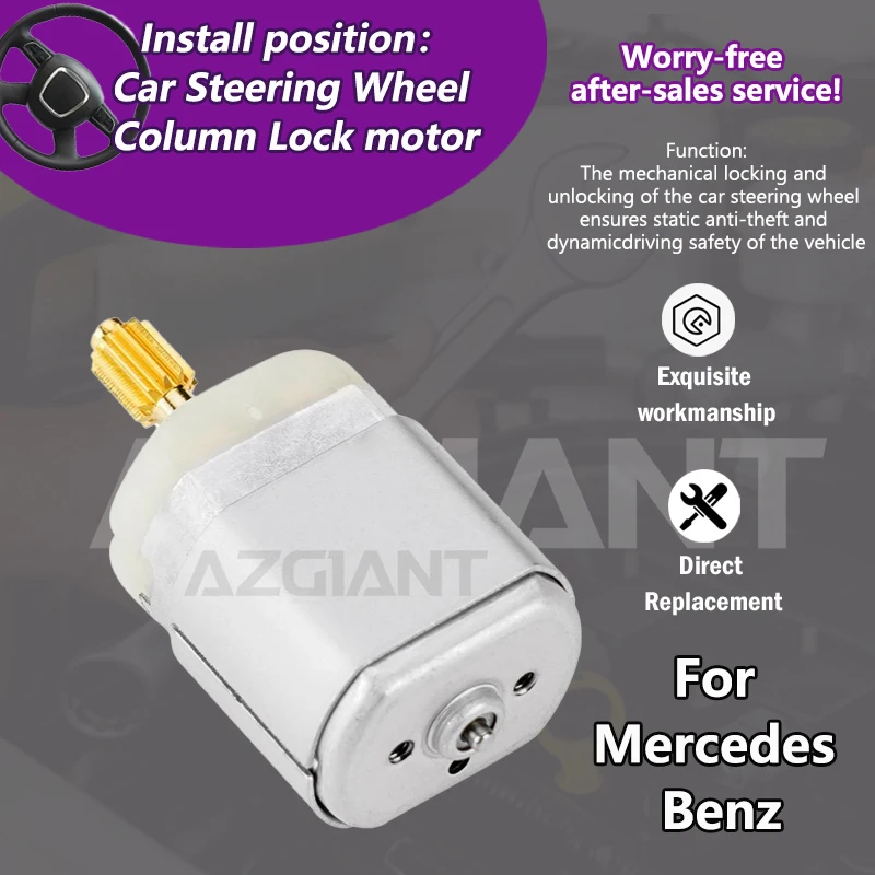 

AZGIANT 12200 RPM For Mercedes Benz B-Class W245 B180 B200 2005-2009 Car ESL/ELV Steering Column Lock motor durable copper gear