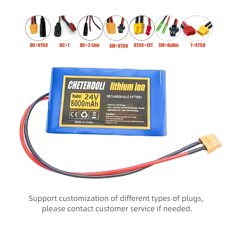24V 8Ah 6S2P 18650 Battery Pack with BMS, 25.2V 8000mAh Lithium Ion Replacement for Electric Wheelchair, Scooter & Small E-Bike