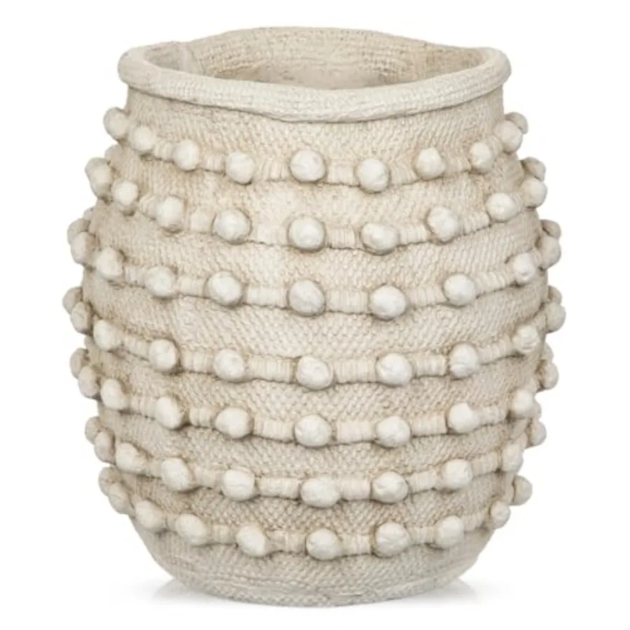 

Rustic Farmhouse Vase, Boho Vase for Pampas Grass Large Textured Knotted Vases for Flowers Decorative Cement Floral Vases for H