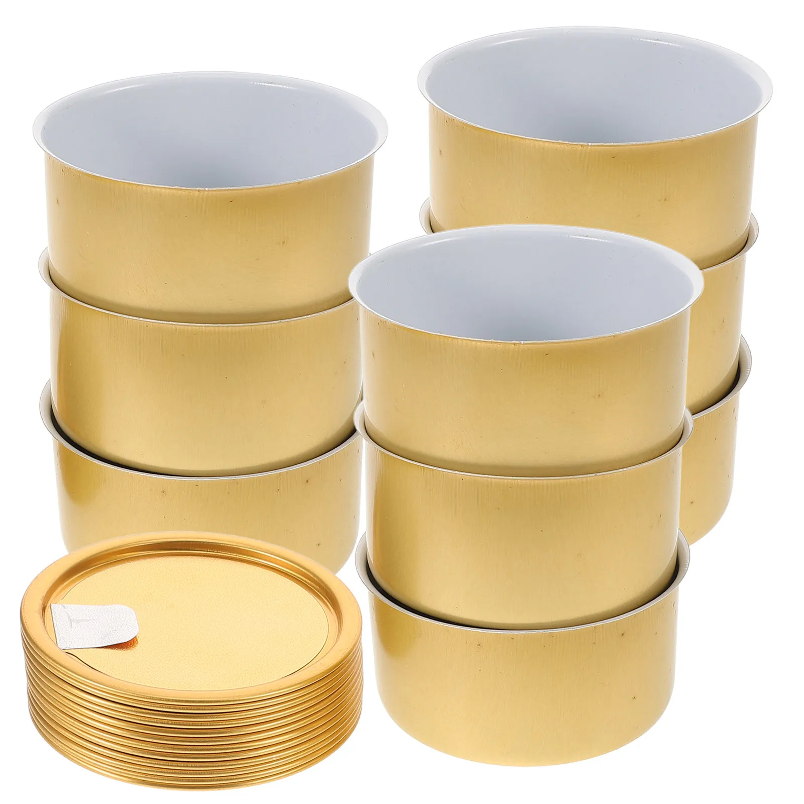 

12pcs 100ml Aluminum Cans Baking Cake Cups Pet Food Storage Round Airtight Containers Cookie Holders Empty Tin Boxes
