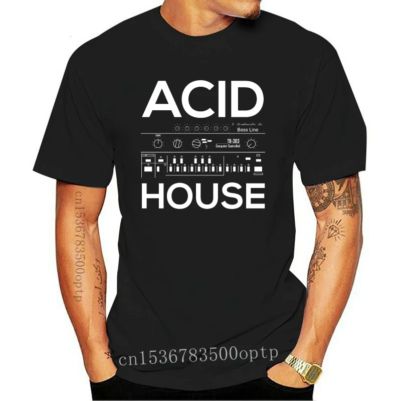 Men tshirt Acid House  Retro  Roland 303  Music Raver  Synth Unisex T Shirt women T-Shirt tees top