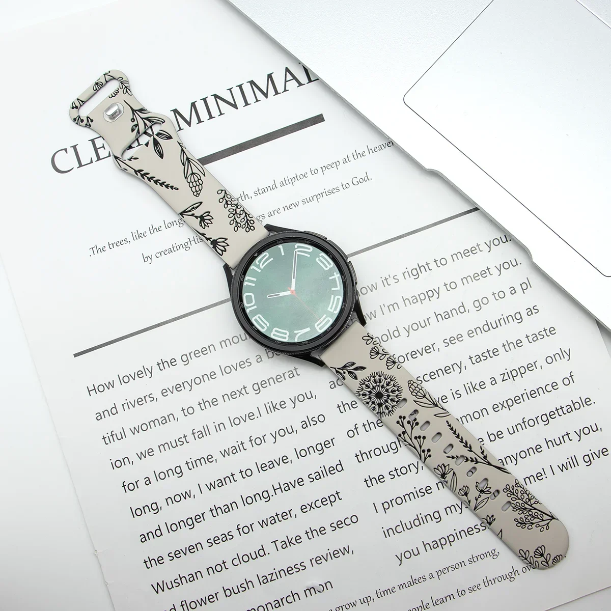 جديد نغمتين الهندباء الفرقة لساعة غالاكسي 4/5/6/7 20 مللي متر 44 45 مللي متر 5 برو 40 مللي متر سيليكون حزام ل كوريا غالاكسي ساعة 6 الكلاسيكية #3