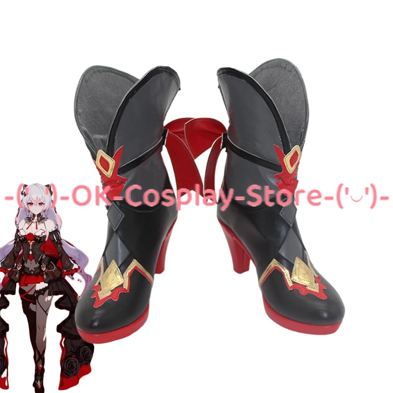 

Theresa Apocalypse Cosplay Shoes Game Honkai Impact 3 Cosplay Prop PU Shoes Halloween Carnival Boots Accessories Custom Made