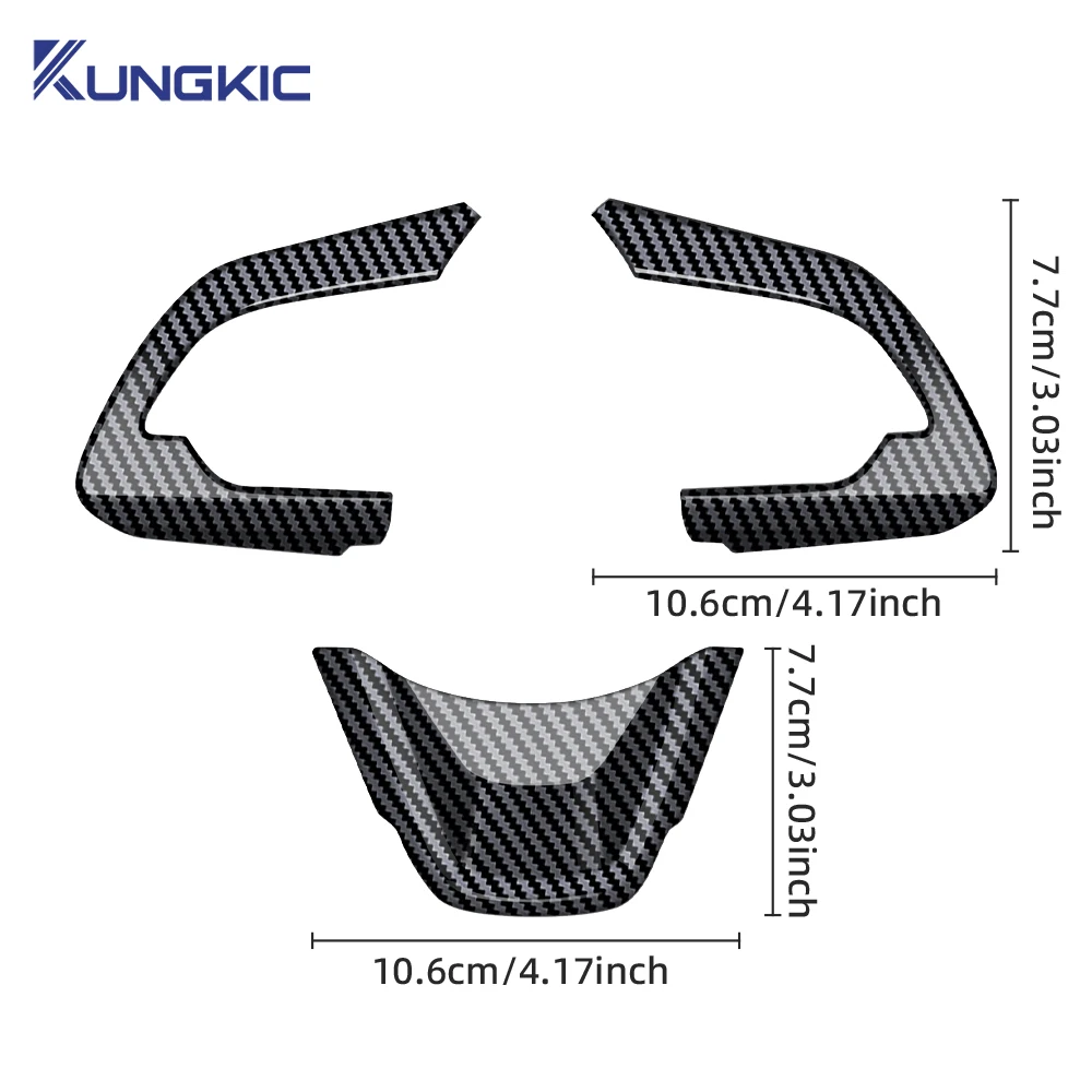 Carbon Fiber Style Car Steering Wheel Button Bottom Frame ABS Sticker For Suzuki SWIFT 2017-2024 2025 Suzuki Fronx 2024 2025