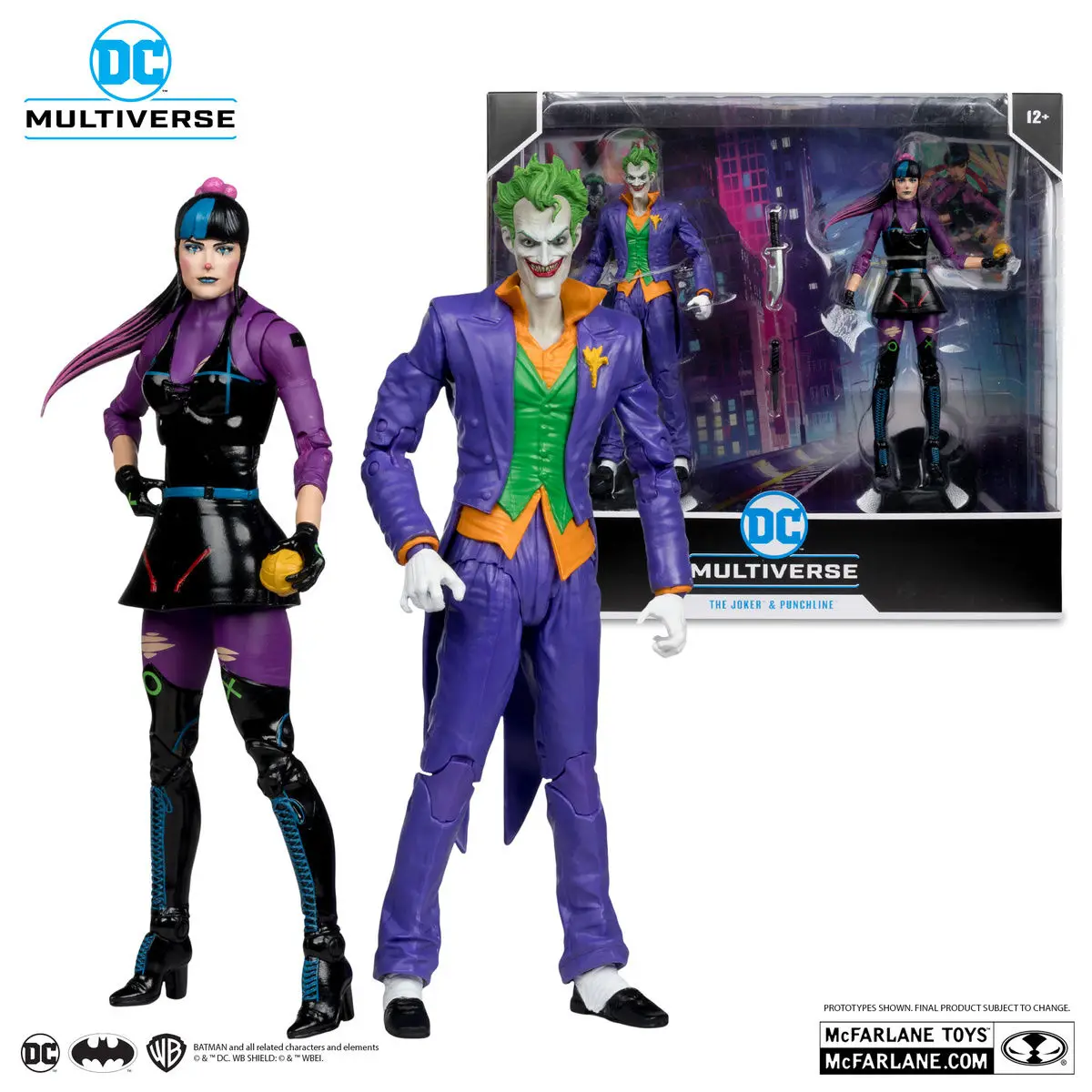 Genuine Mcfarlane Dc Multiverse The Joker & Punchline 2-Pack 7 Inches Figures Doll Toys Collection Series Model