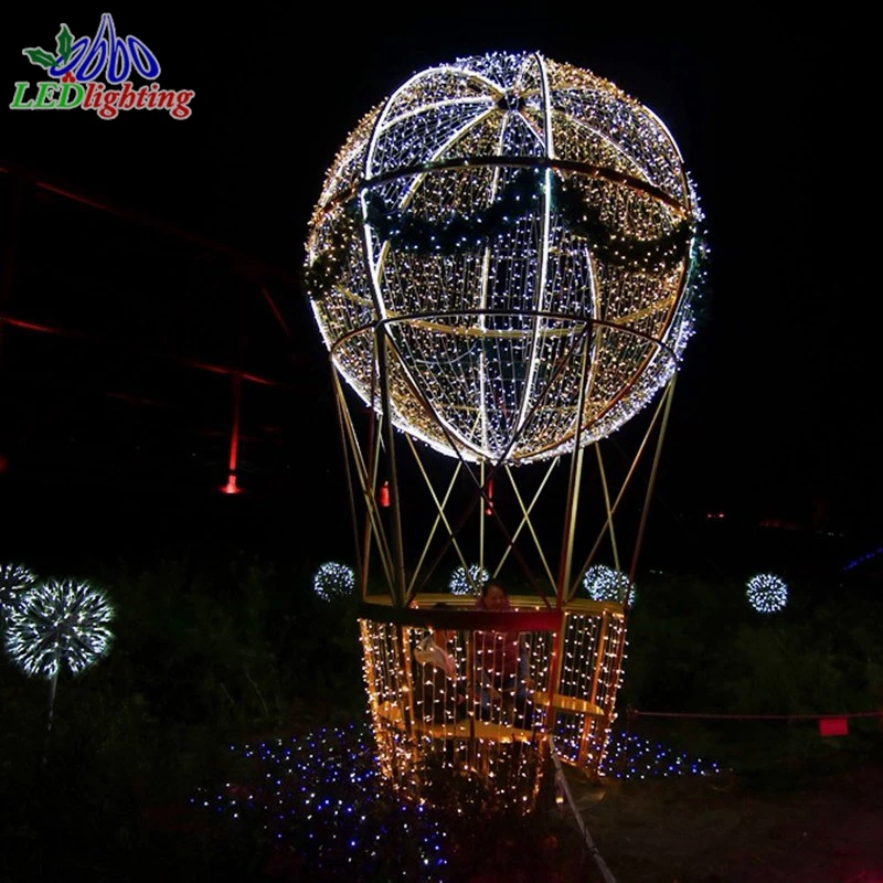 custom.3d Ball Sphere Motif Ball Lights For Outdoor event hanging Tree Decoration