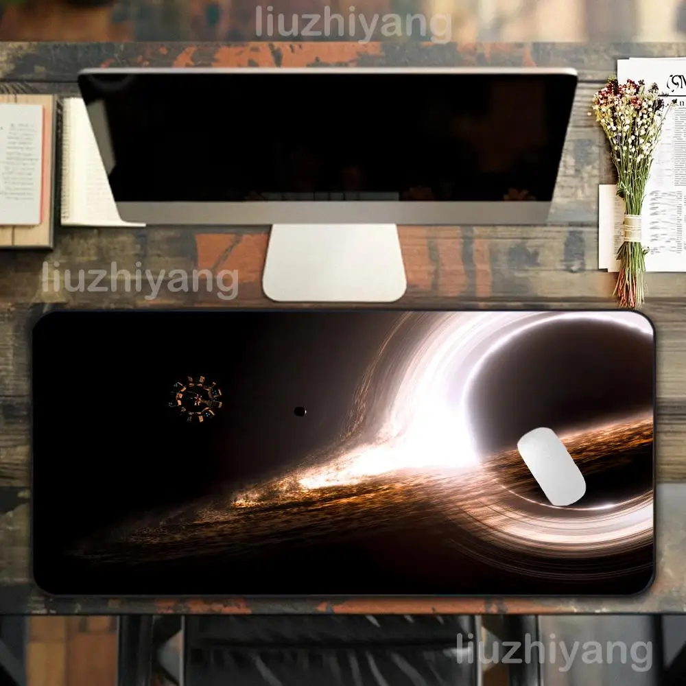 Interstellar Planet Gaming Mouse Pad Extra-Large Non-Slip Mouse Pad Stitched Edge Design Durable Desktop Pad Gaming Keyboard Mat