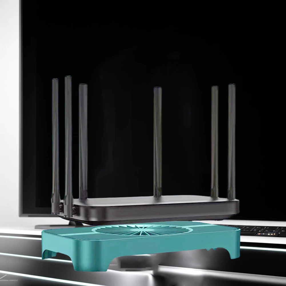 DC 5V USB Powered Router Fan Router Cooling Coolers Fan Quiet Router Radiator Base Desktop Portable Cooler for Router TV Box