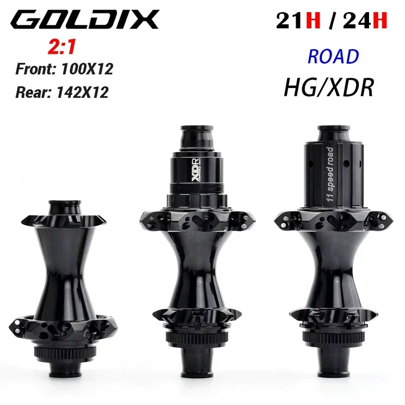 

GOLDIX CX17 Bicycle hub 2:1 straight pull spoke 21/24Hole Center Lock suitable for SHIMANO 8170 and RED transmission system