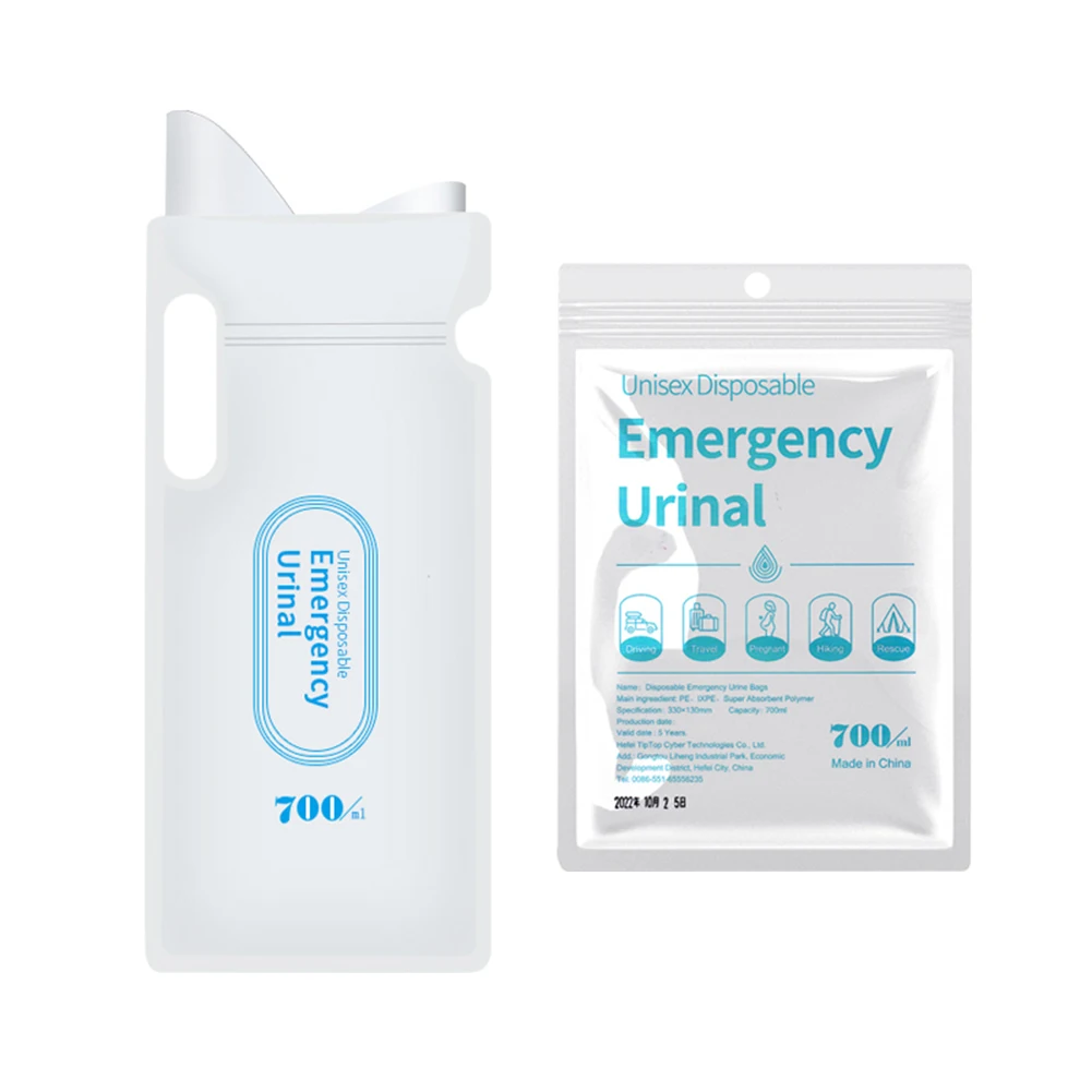 4 قطعة 700 مللي الطوارئ المحمولة سيارة كيس بول أكياس القيء المراحيض المتنقلة الصغيرة مفيد للجنسين المتاح مبولة كيس المرحاض