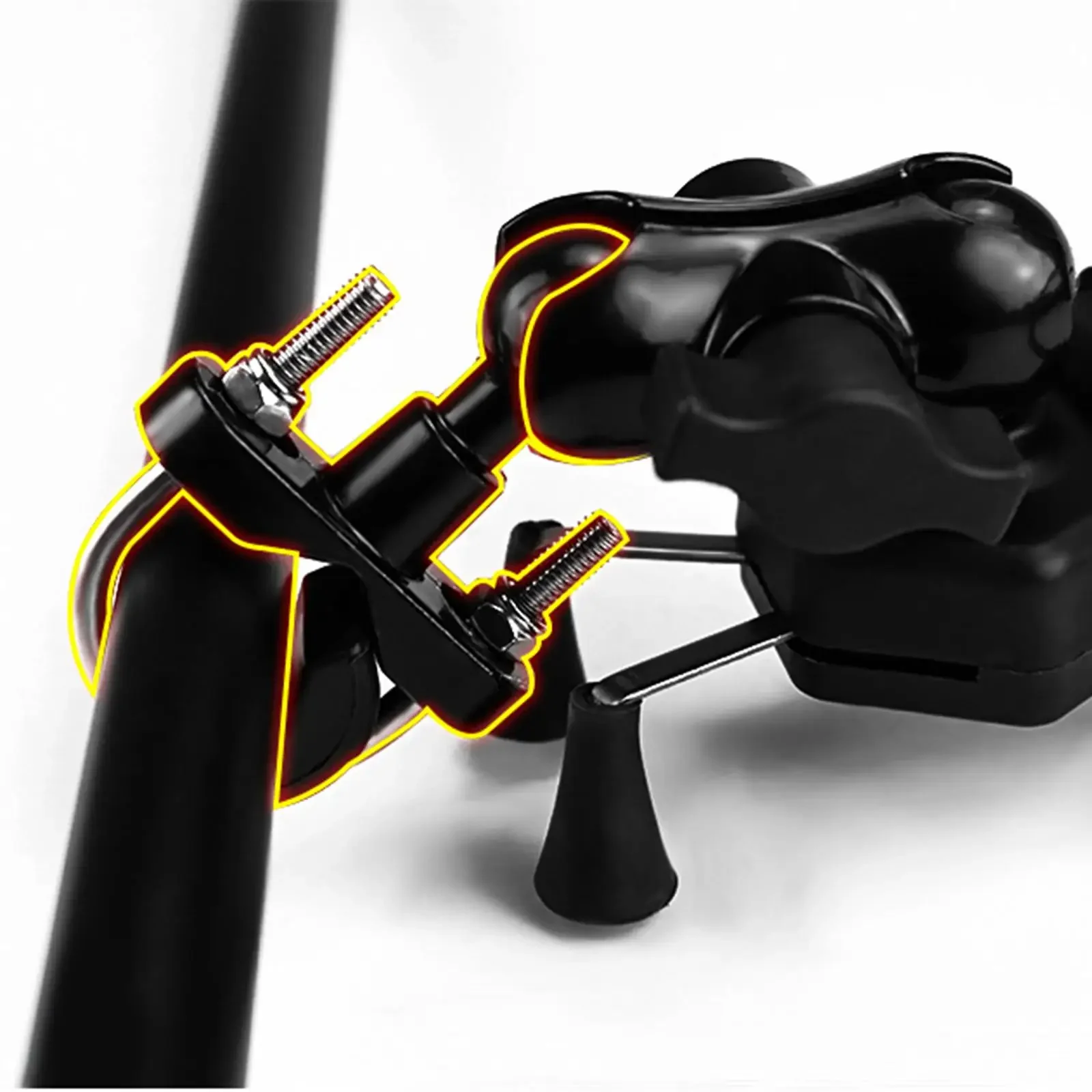 HTMCK Motorcycle Handlebar U Bolt Mount Base Kit Accessories 2.2cm Ball Clamp Bracket for Motorbike Phone Holder Easily Install